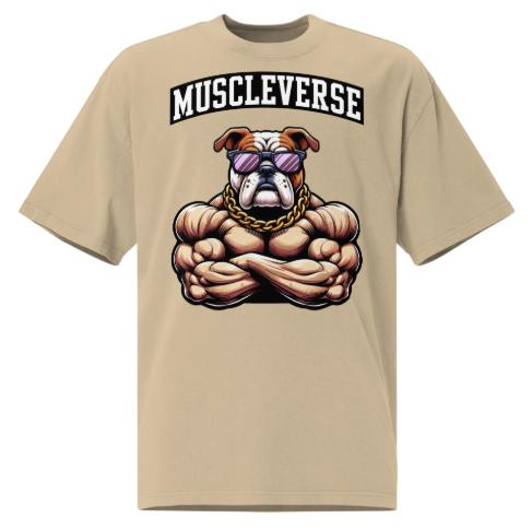 Khaki Oversized Dog T-Shirt